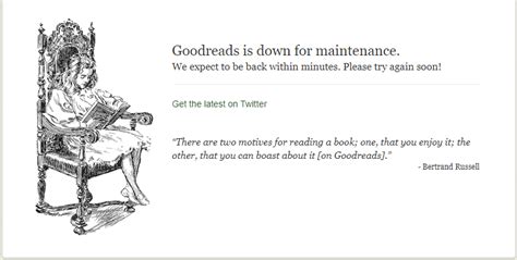 goodreads is down for maintenance